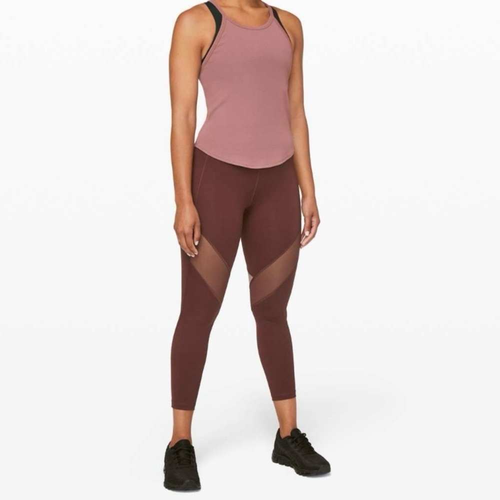 Lululemon X Barry’s Stronger as One High Rise Tight in Midnight Maroon, Size 4